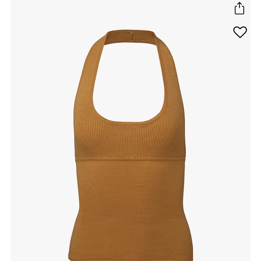 WeWoreWhat Camel Halter Tank Top